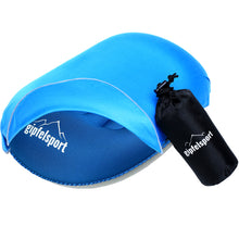 Campingkissen mit Bezug, Reise Kissen zum Aufblasen, dunkelblau Lade das Bild in den Galerie-Viewer, Campingkissen mit Bezug, Reise Kissen zum Aufblasen, dunkelblau