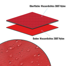Leichte Picknickdecke, kompakt & faltbar, 150x110cm groß, rot Lade das Bild in den Galerie-Viewer, Leichte Picknickdecke, kompakt & faltbar, 150x110cm groß, rot