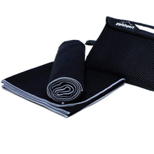 Mikrofaser Handtuch - Microfaser Handtücher fürs Wandern Schwarz Lade das Bild in den Galerie-Viewer, Mikrofaser Handtuch - Microfaser Handtücher fürs Wandern Schwarz