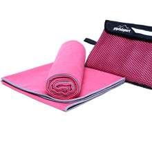 Reisehandtuch aus Mikrofaser - Kleine Handtücher für die Reise Fuchsia Lade das Bild in den Galerie-Viewer, Reisehandtuch aus Mikrofaser - Kleine Handtücher für die Reise Fuchsia