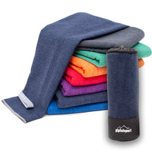 Sporthandtücher - Mikrofaser Sporthandtuch, Sporttuch Navy Lade das Bild in den Galerie-Viewer, Sporthandtücher - Mikrofaser Sporthandtuch, Sporttuch Navy